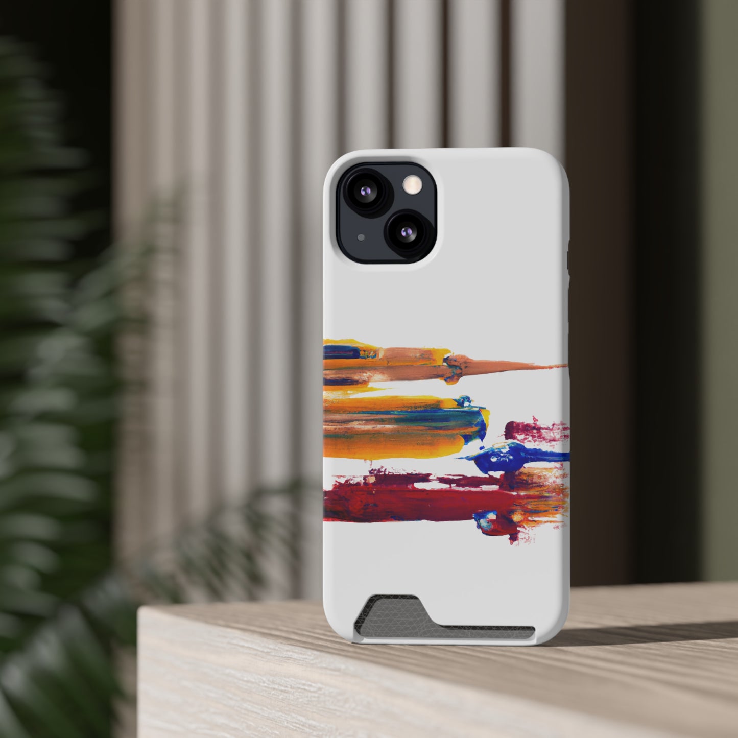 iPhone 13 and Samsung S21, S22 Cases with Card Holder Ft. Simple Strokes