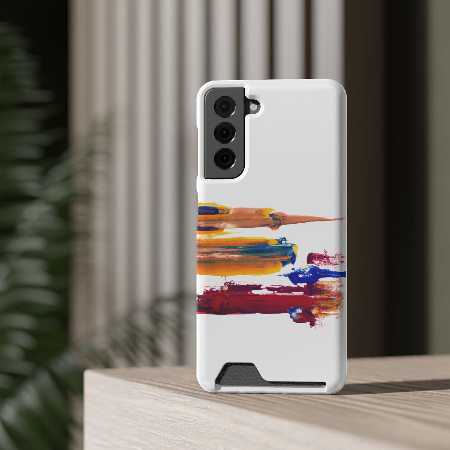 iPhone 13 and Samsung S21, S22 Cases with Card Holder Ft. Simple Strokes