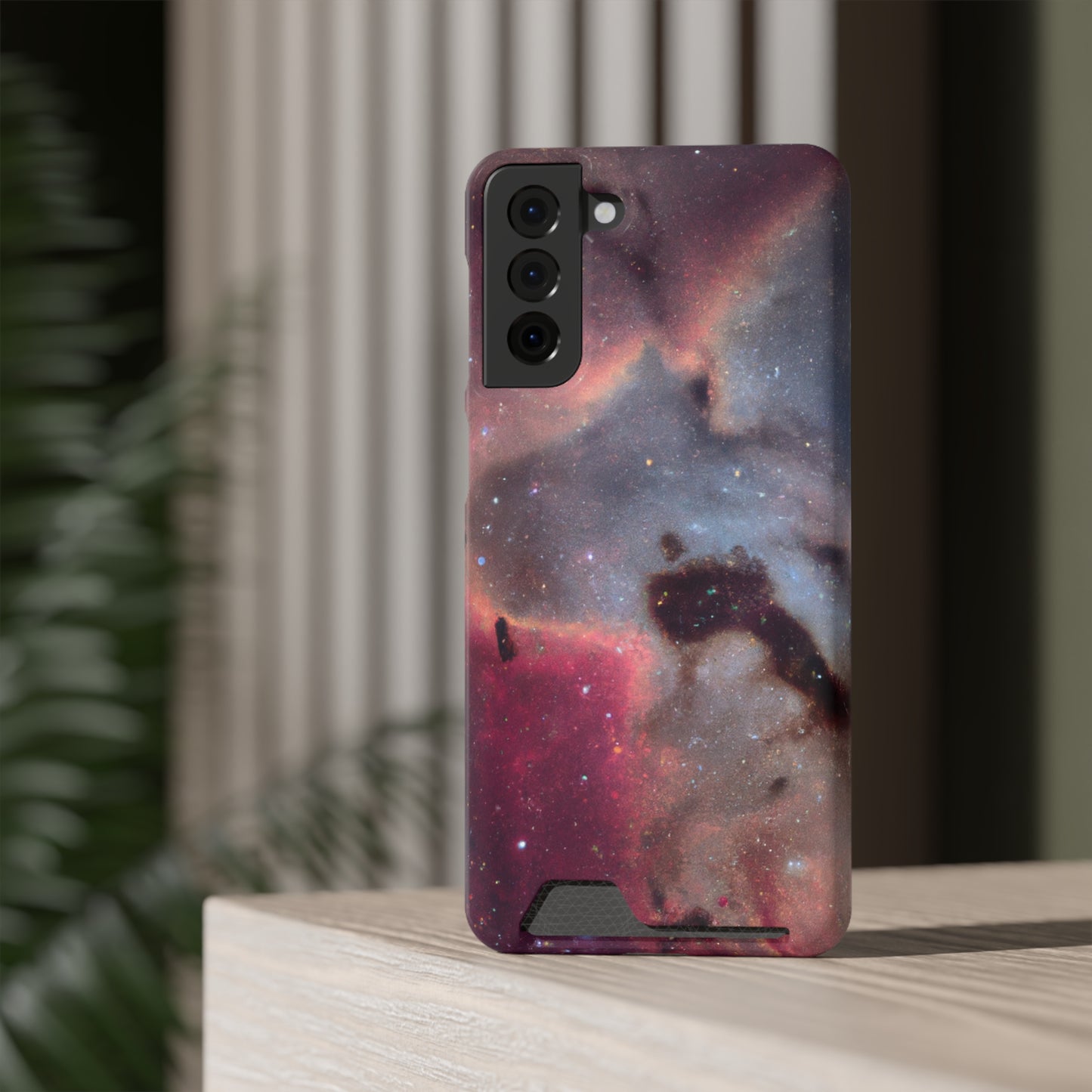 iPhone 13 and Samsung S21, S22 Cases with Card Holder Ft. Nebula