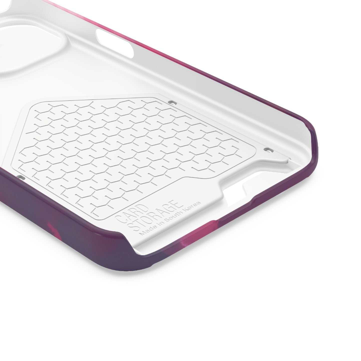 iPhone 13 and Samsung S21, S22 Cases with Card Holder Ft. Abstract Pink Sky