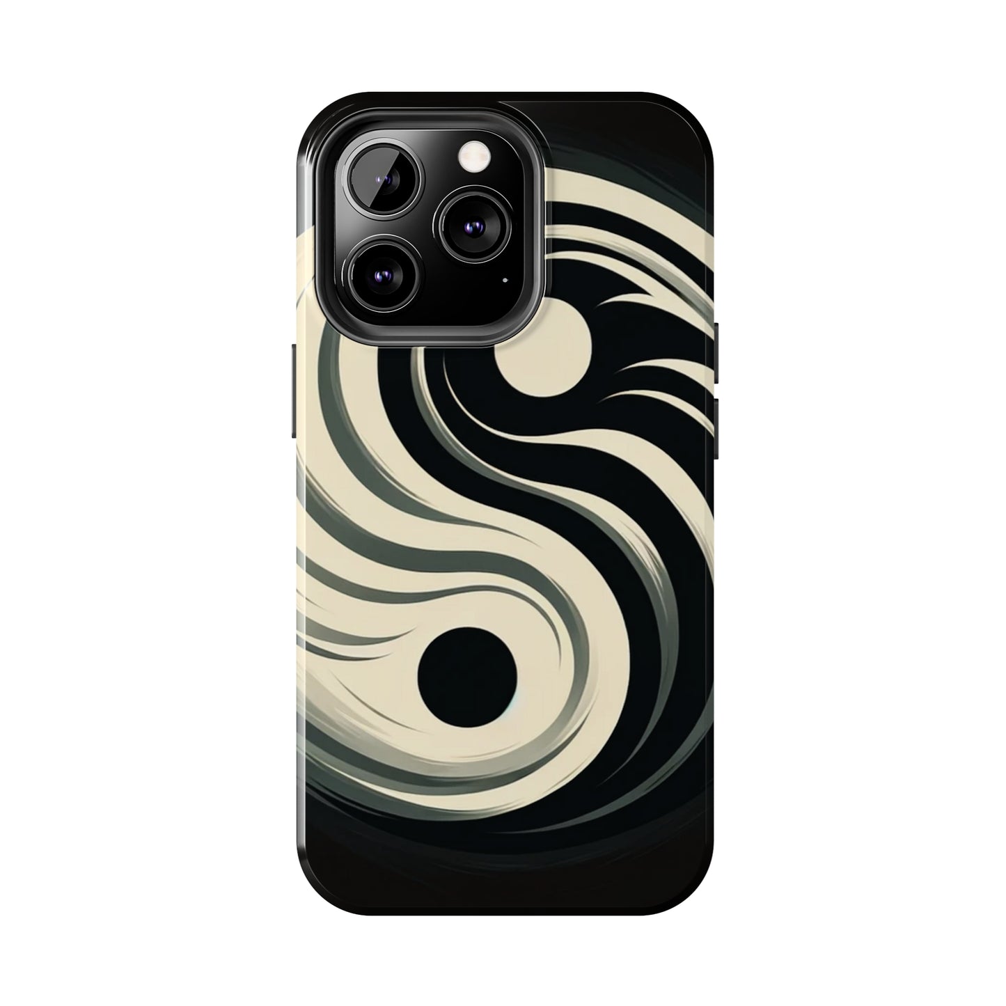 ToughDrop Apple iPhone Case Ft. Monotone Yin Yang