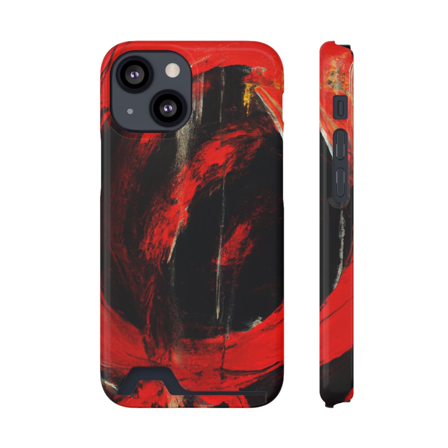 iPhone 13 and Samsung S21, S22 Cases with Card Holder Ft. Abstract Zero