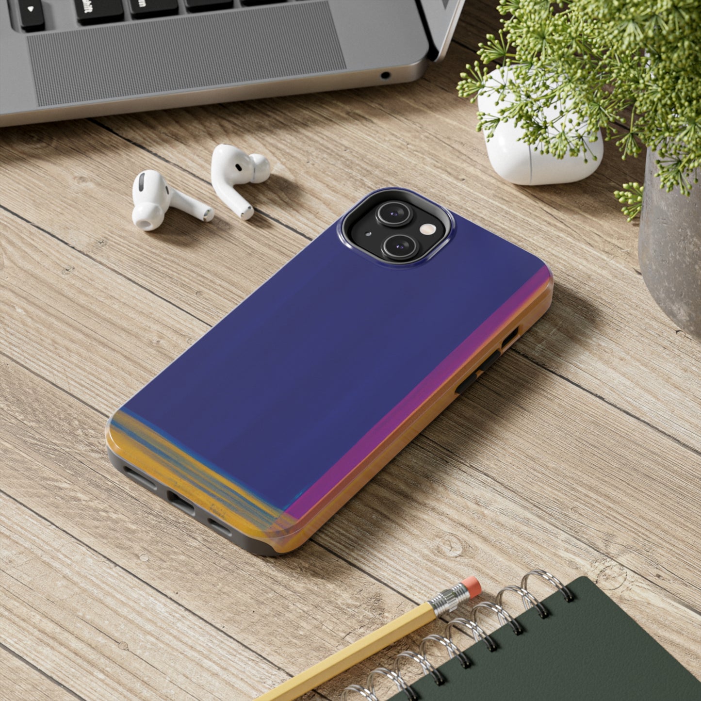Strong Apple iPhone Case Ft. Minimal Framed Blue