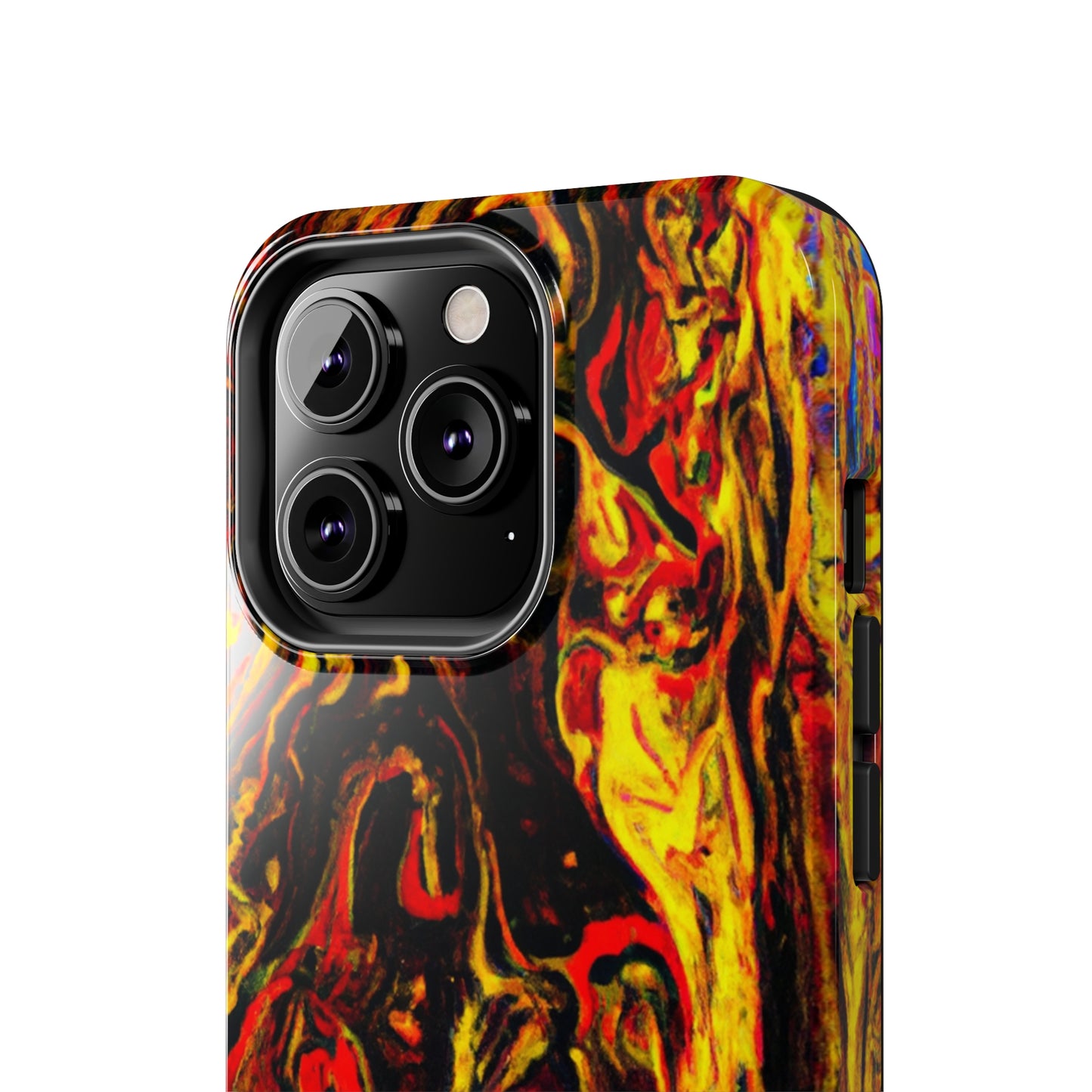 Tough Apple iPhone Case Ft. Abstract Black and Yellow