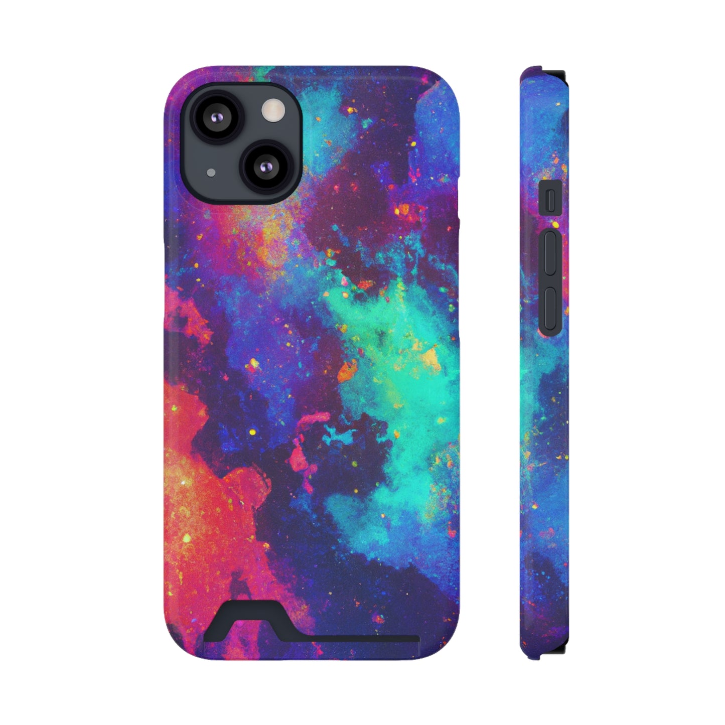 iPhone and Samsung Cases with Card Holder Ft. Abstract Space