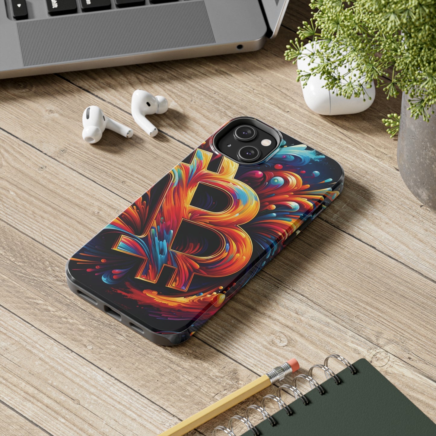 ToughDrop Apple iPhone Case Ft. Bitcoin Symbol Abstract