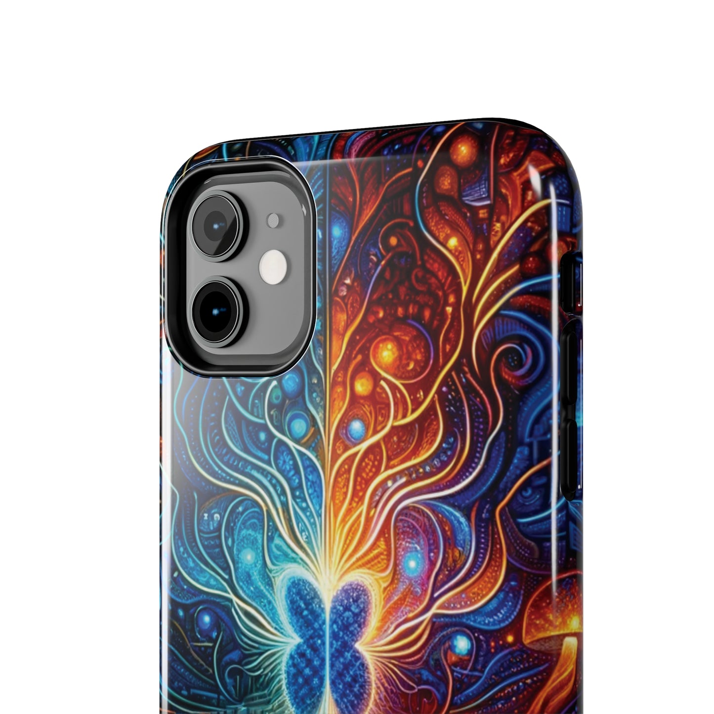 ToughDrop Apple iPhone Case Ft. Cyber Blue Butterfly