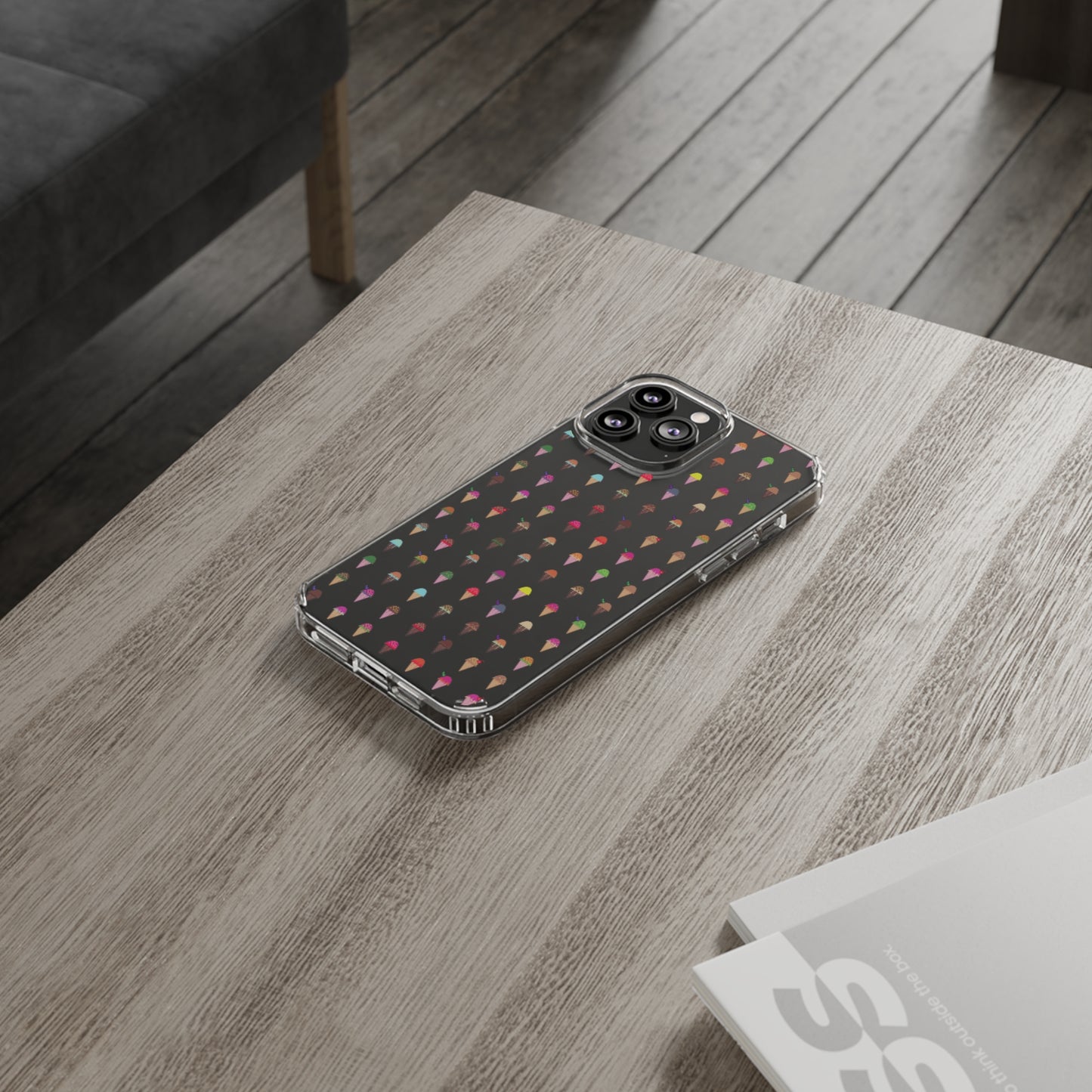 Clear Hard Case for iPhone 1-14 and Samsung S21-S22, Featuring Pixel Cones