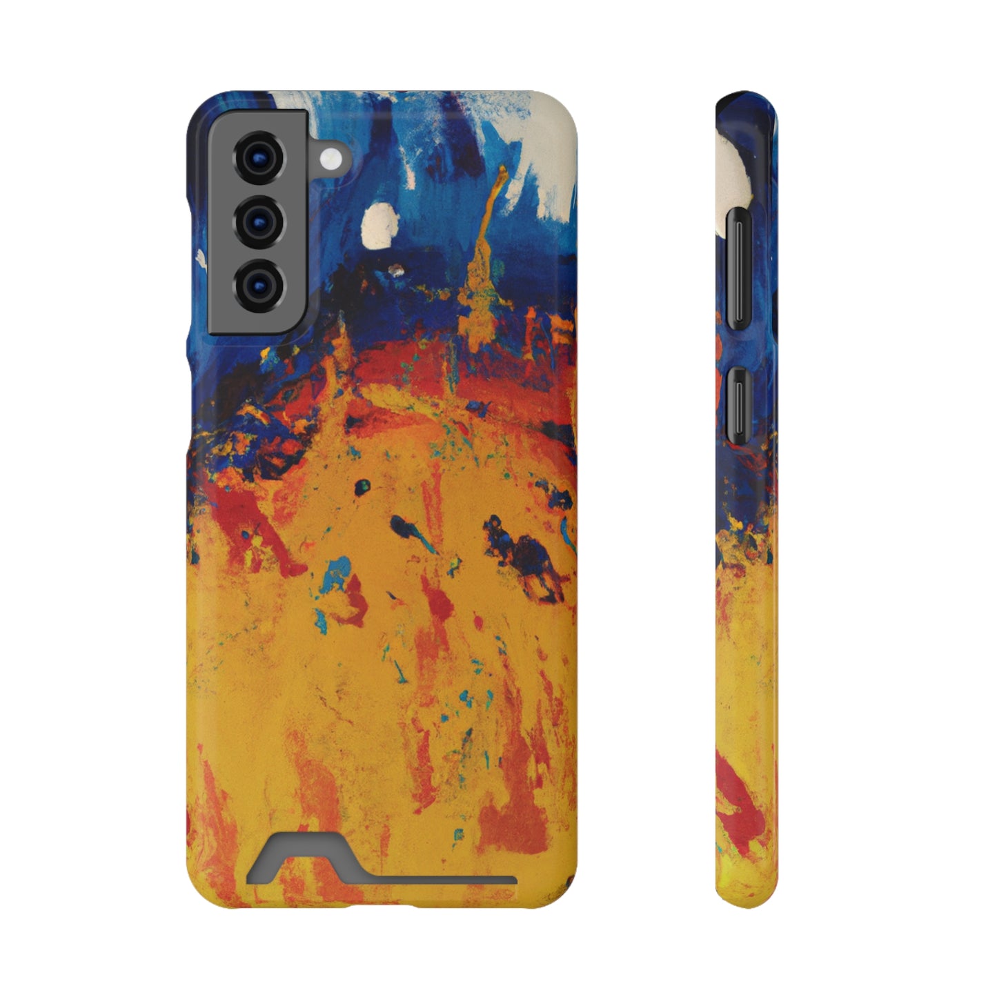 iPhone 13 and Samsung S21, S22 Cases with Card Holder Ft. Abstract Sun