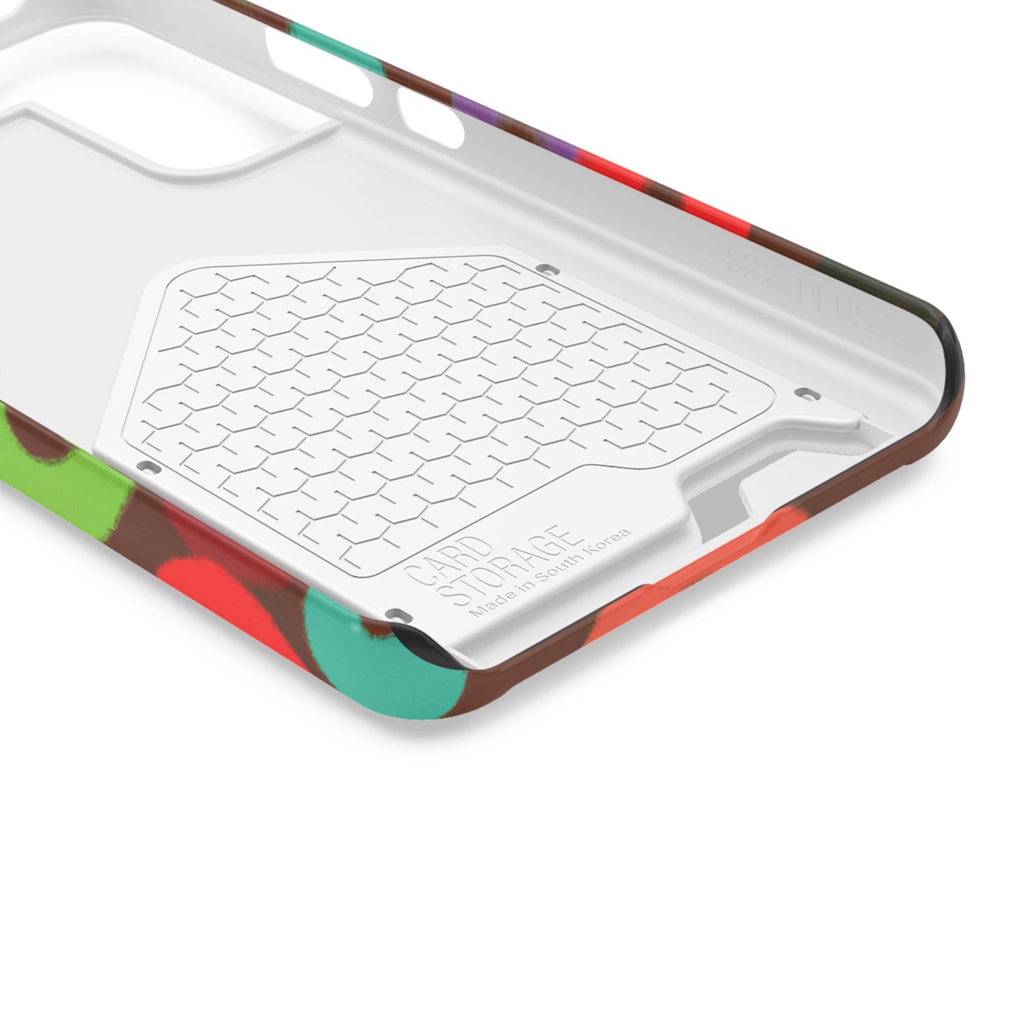 iPhone 13 and Samsung S21, S22 Cases with Card Holder Ft. Fruity Circles
