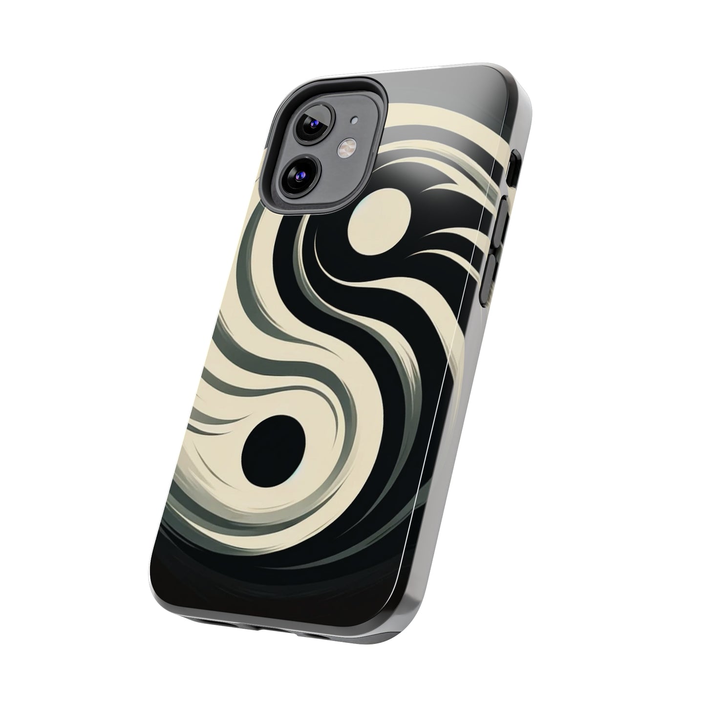 ToughDrop Apple iPhone Case Ft. Monotone Yin Yang