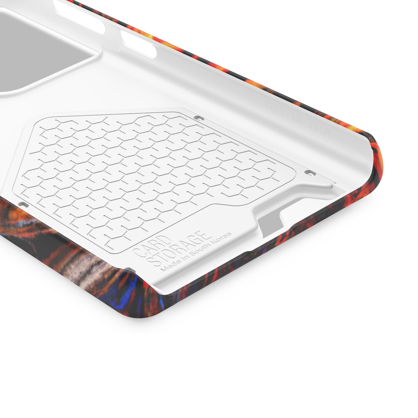 iPhone 13 and Samsung S21, S22 Cases with Card Holder Ft. Abstract Petrified Wood