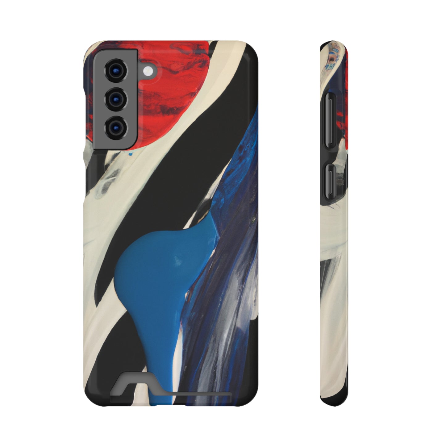 iPhone 13 and Samsung S21, S22 Cases with Card Holder Ft. Inked in Black