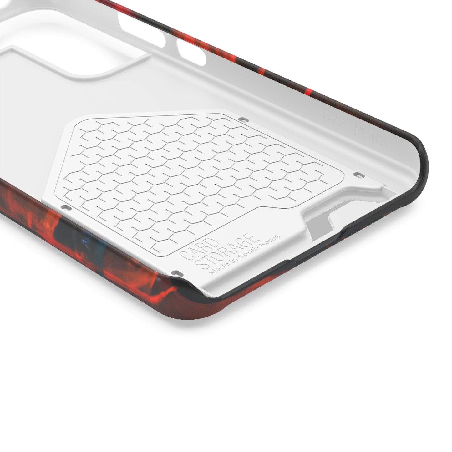 iPhone 13 and Samsung S21, S22 Cases with Card Holder Ft. Red Swipes