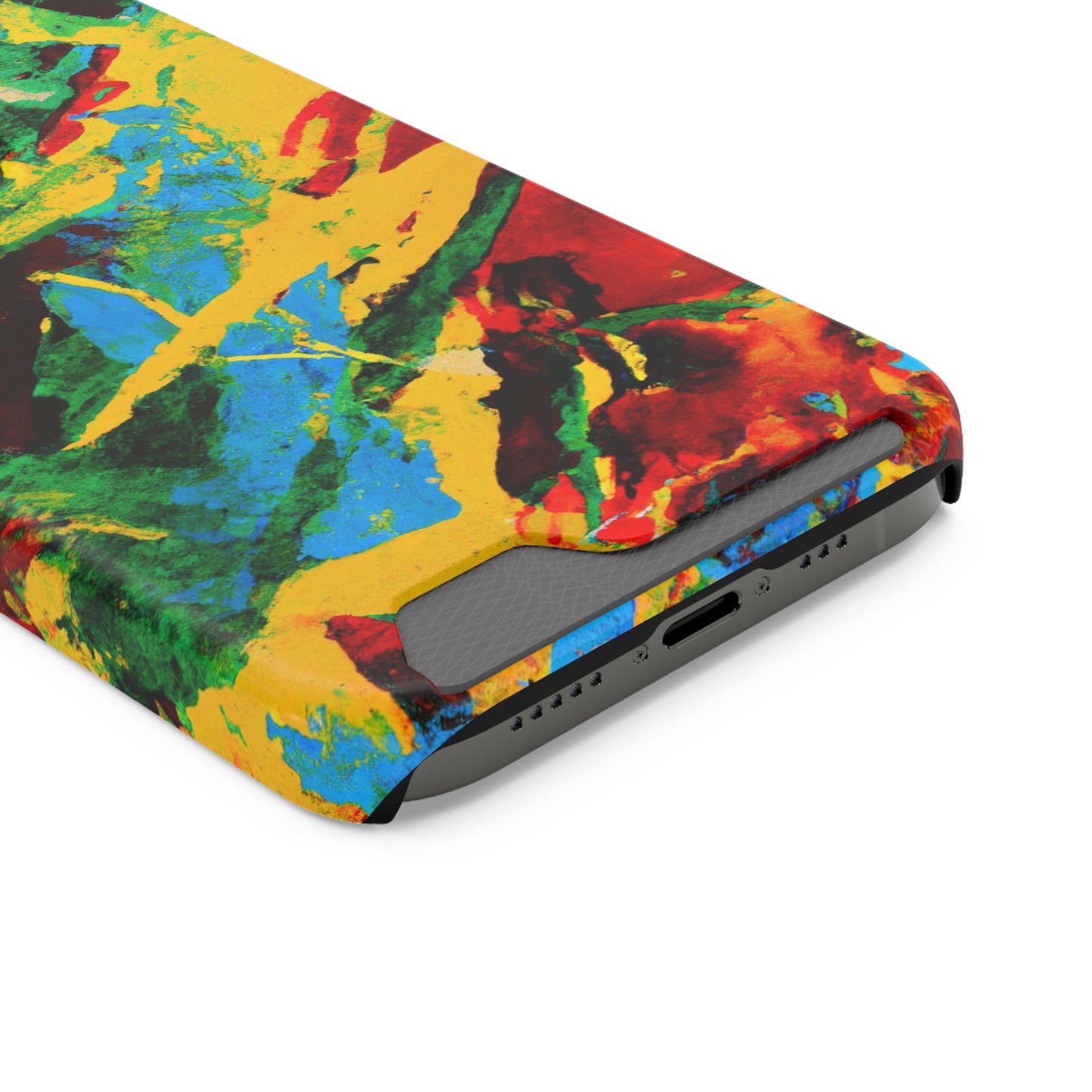 iPhone and Samsung Cases with Card Holder Ft. Abstract Tropical