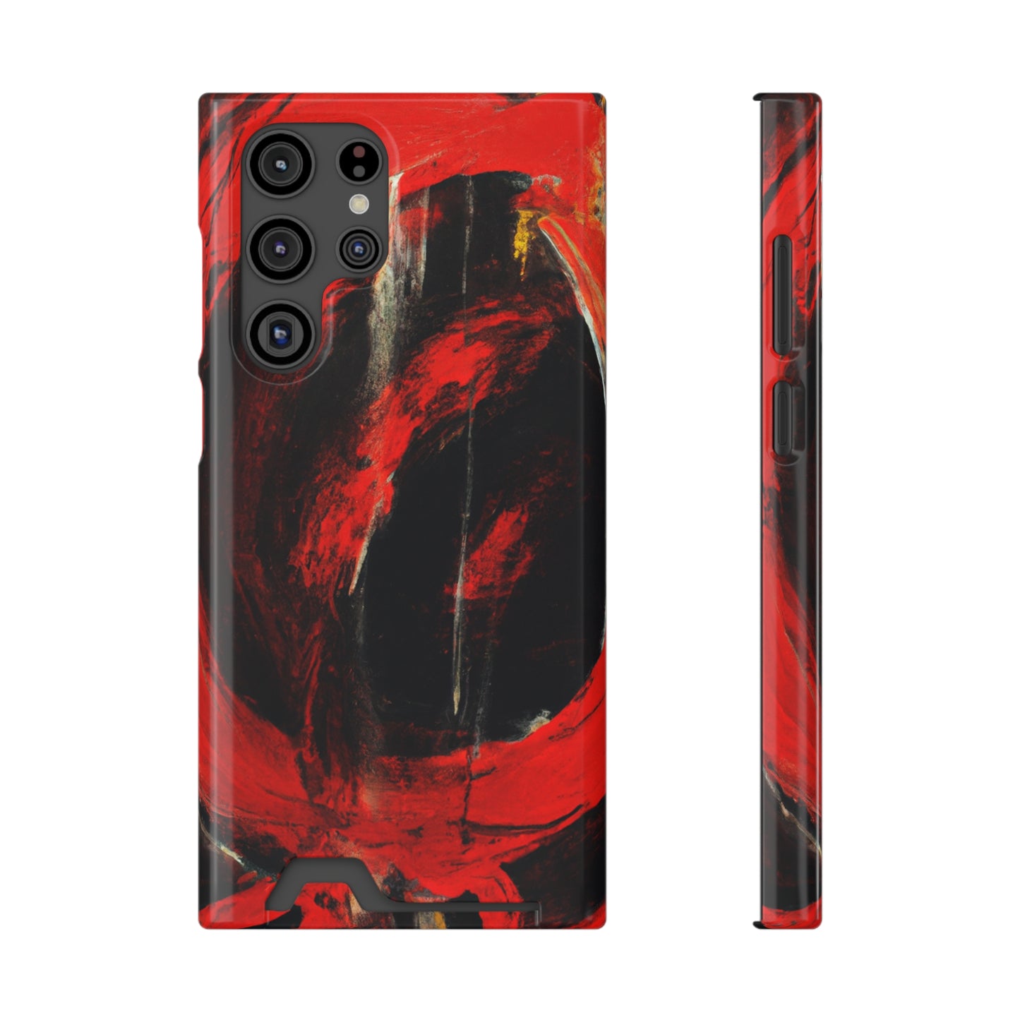 iPhone 13 and Samsung S21, S22 Cases with Card Holder Ft. Abstract Zero