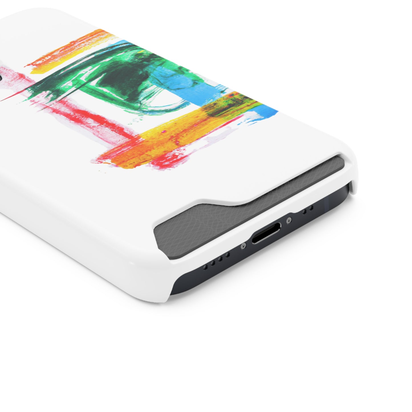 iPhone 13 and Samsung S21, S22 Cases with Card Holder Ft. Abstract Frame