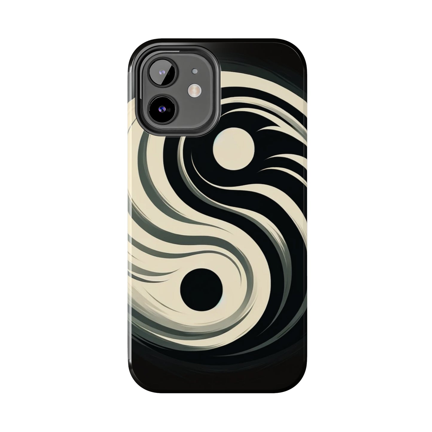 ToughDrop Apple iPhone Case Ft. Monotone Yin Yang