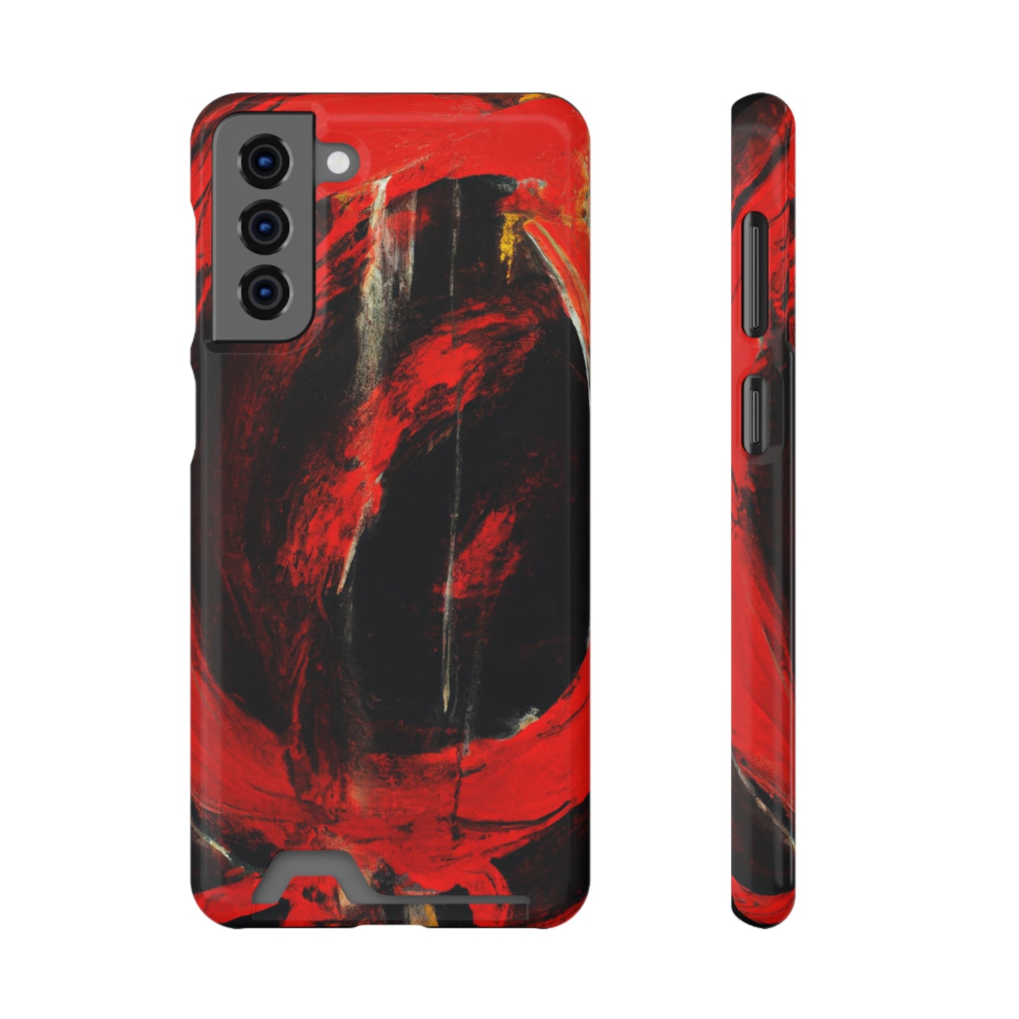 iPhone 13 and Samsung S21, S22 Cases with Card Holder Ft. Abstract Zero