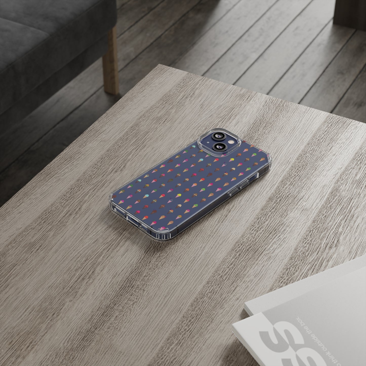 Clear Hard Case for iPhone 1-14 and Samsung S21-S22, Featuring Pixel Cones