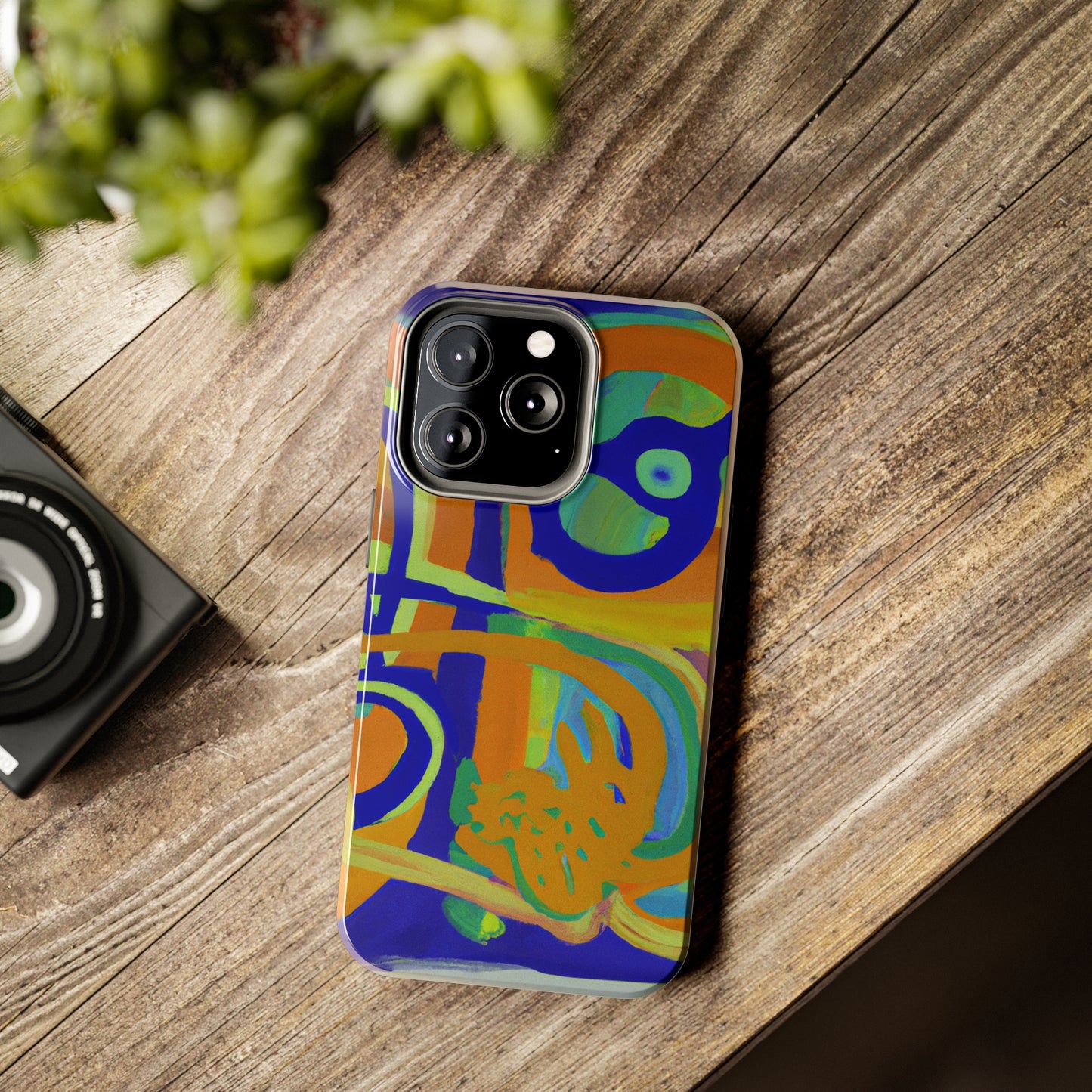 Tough Case-Mate iPhone Case Ft. Blue Orange Curves