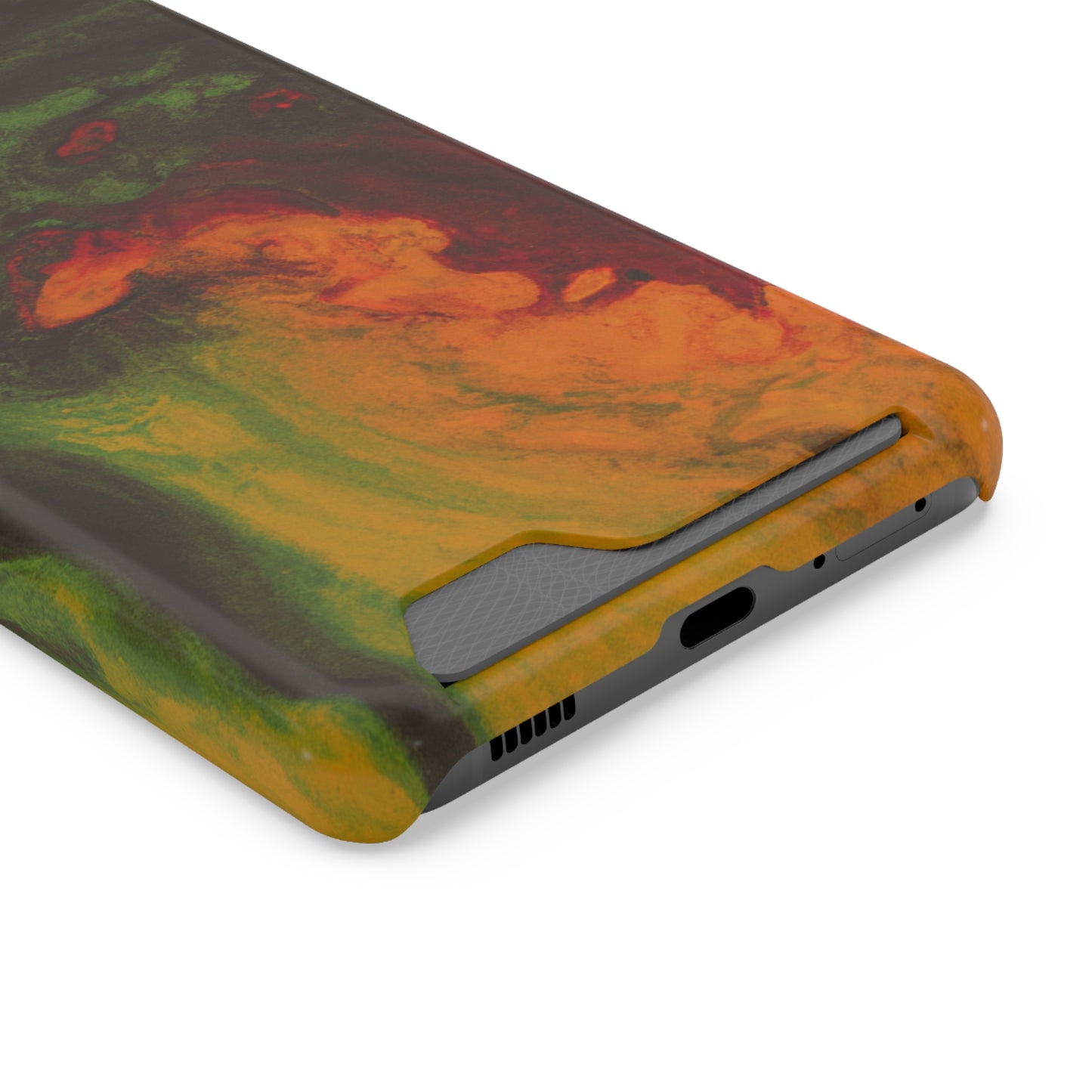 iPhone 13 and Samsung S21, S22 Cases with Card Holder Ft. Abstract Gas Giant