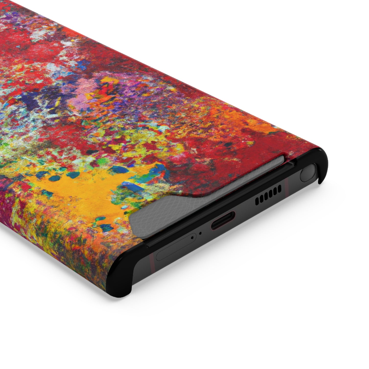 iPhone 13 and Samsung S21, S22 Cases with Card Holder Ft. Detailed Splats