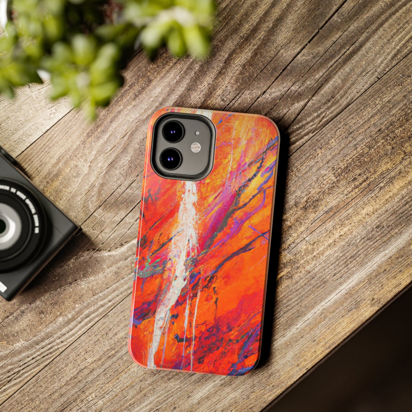 Tough Apple iPhone Cases Ft. Abstract Halloween Forest