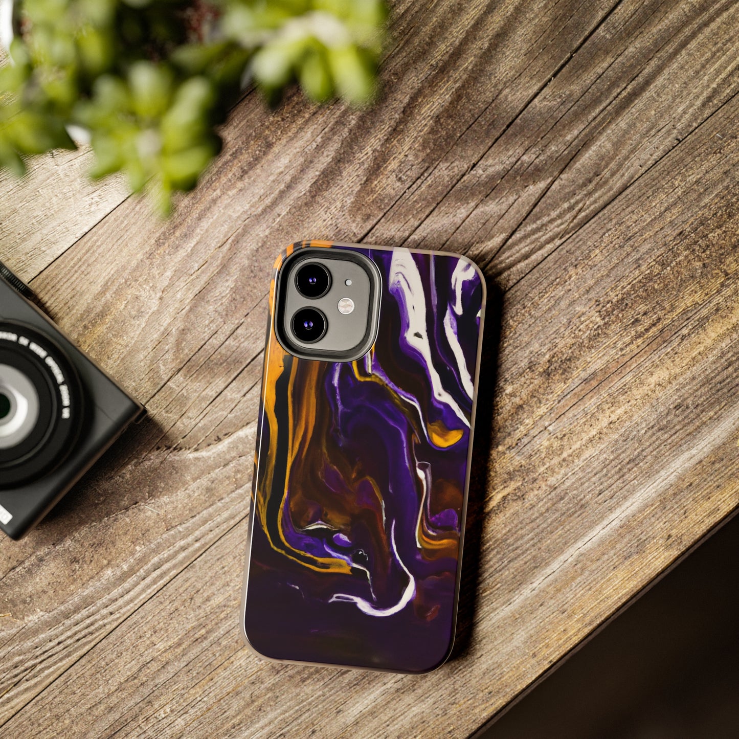 Tough Case-Mate iPhone Case Ft. Purple Tiger Stripes
