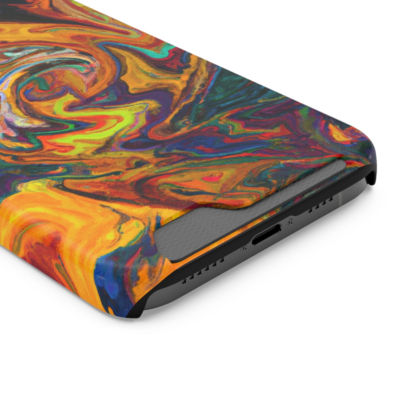 iPhone and Samsung Cases with Card Holder Ft. Abstract Spin