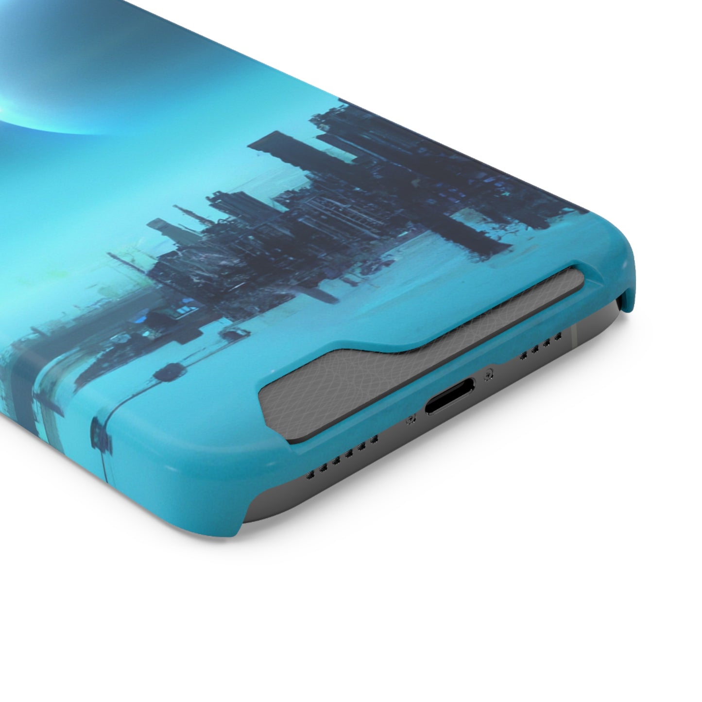 iPhone 13 and Samsung S21, S22 Cases with Card Holder Ft. Alien City