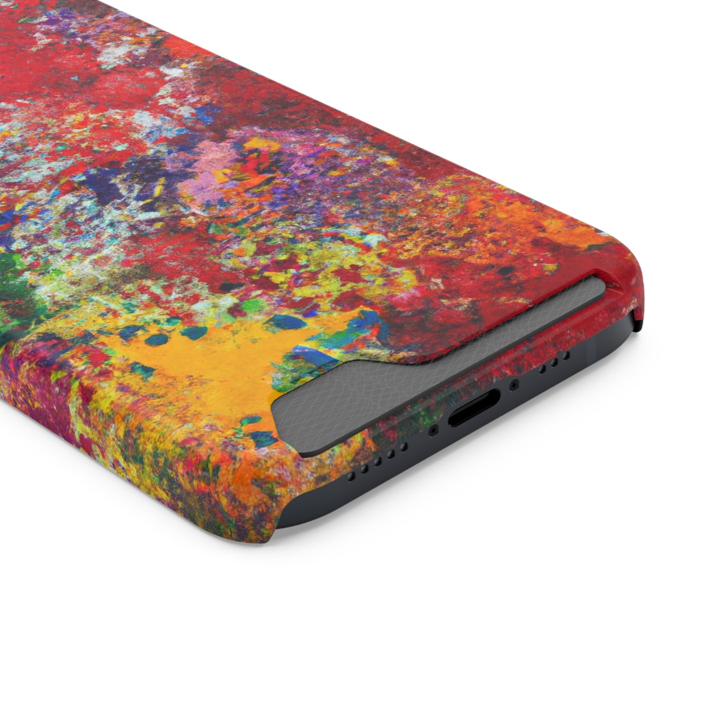 iPhone 13 and Samsung S21, S22 Cases with Card Holder Ft. Detailed Splats