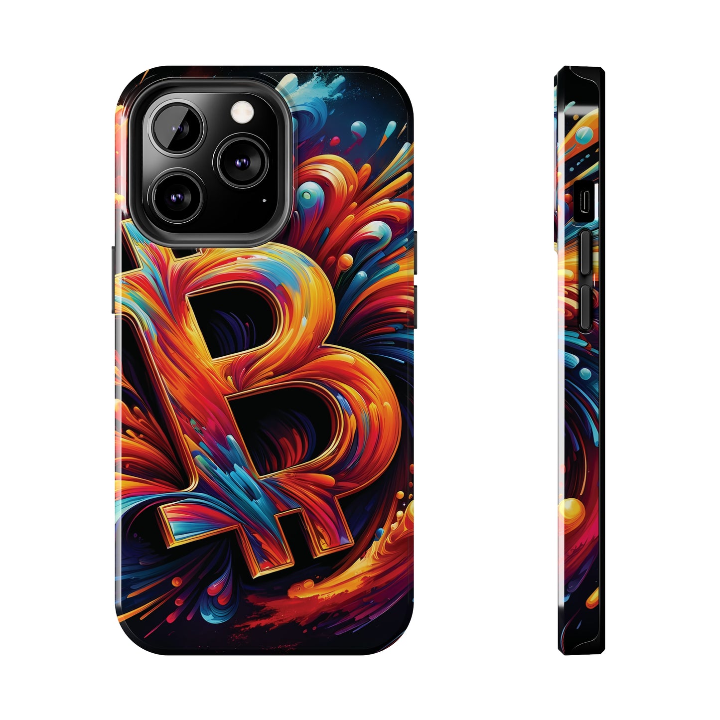 ToughDrop Apple iPhone Case Ft. Bitcoin Symbol Abstract