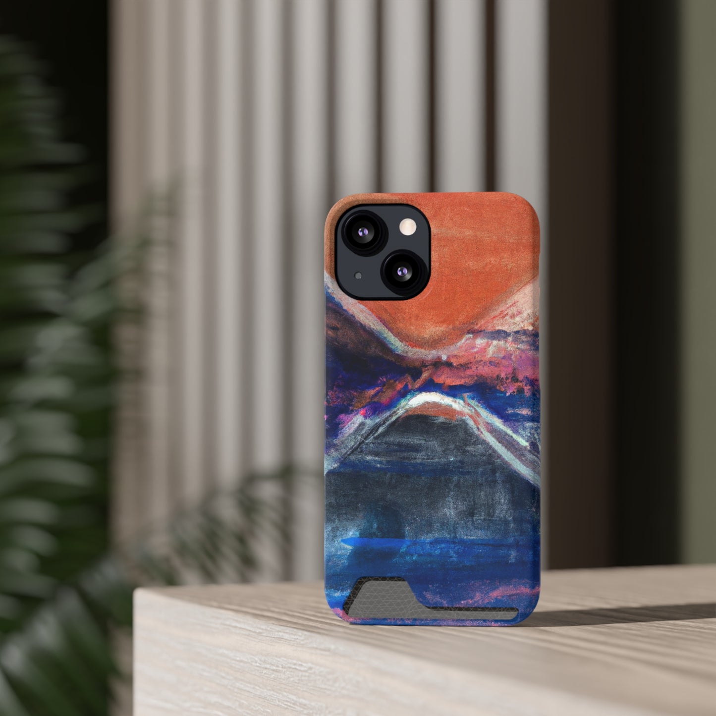 iPhone 13 and Samsung S21, S22 Cases with Card Holder Ft. XRP Sunset