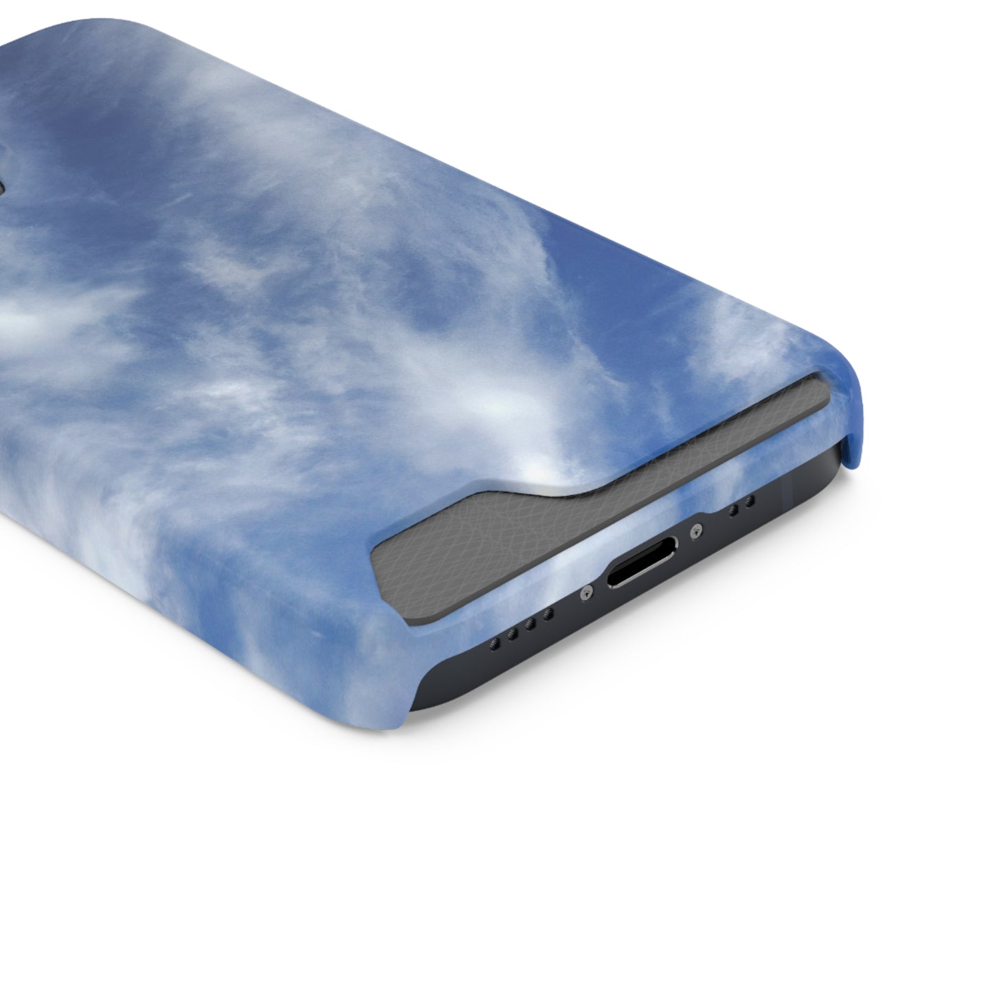 iPhone 13 and Samsung S21, S22 Cases with Card Holder Ft. Clouds