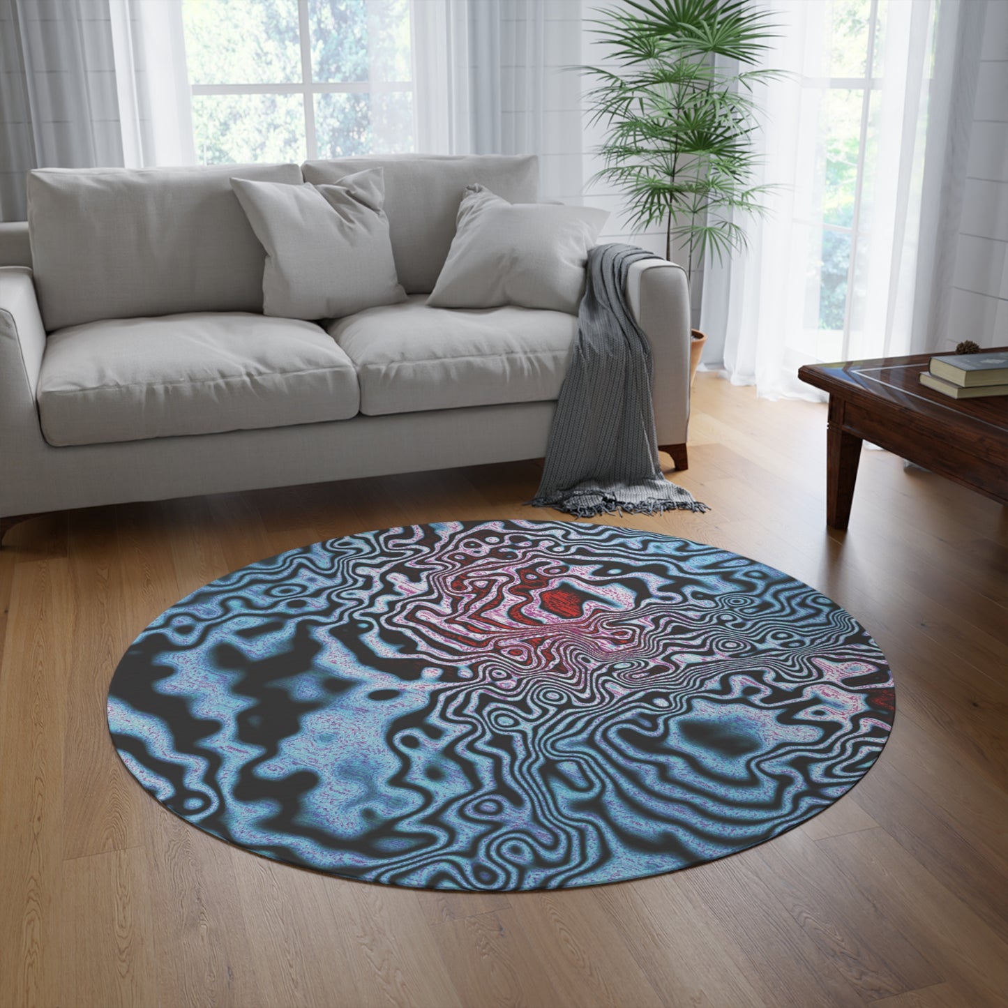 Malachite Opal Round Rug