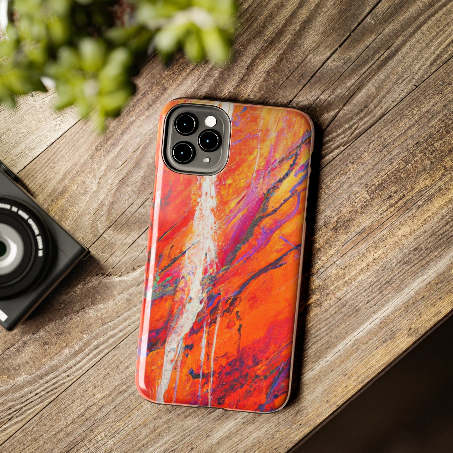 Tough Apple iPhone Cases Ft. Abstract Halloween Forest