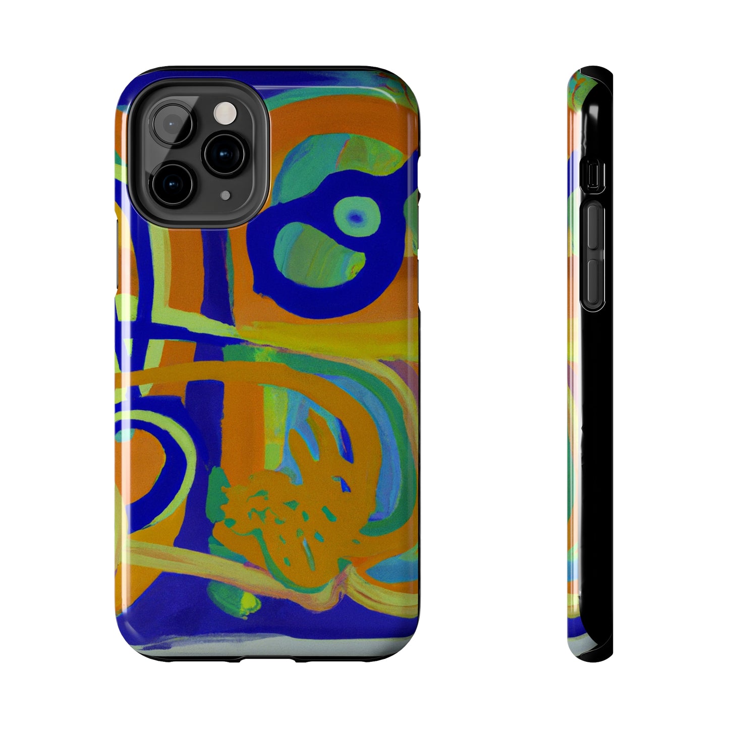 Tough Case-Mate iPhone Case Ft. Blue Orange Curves