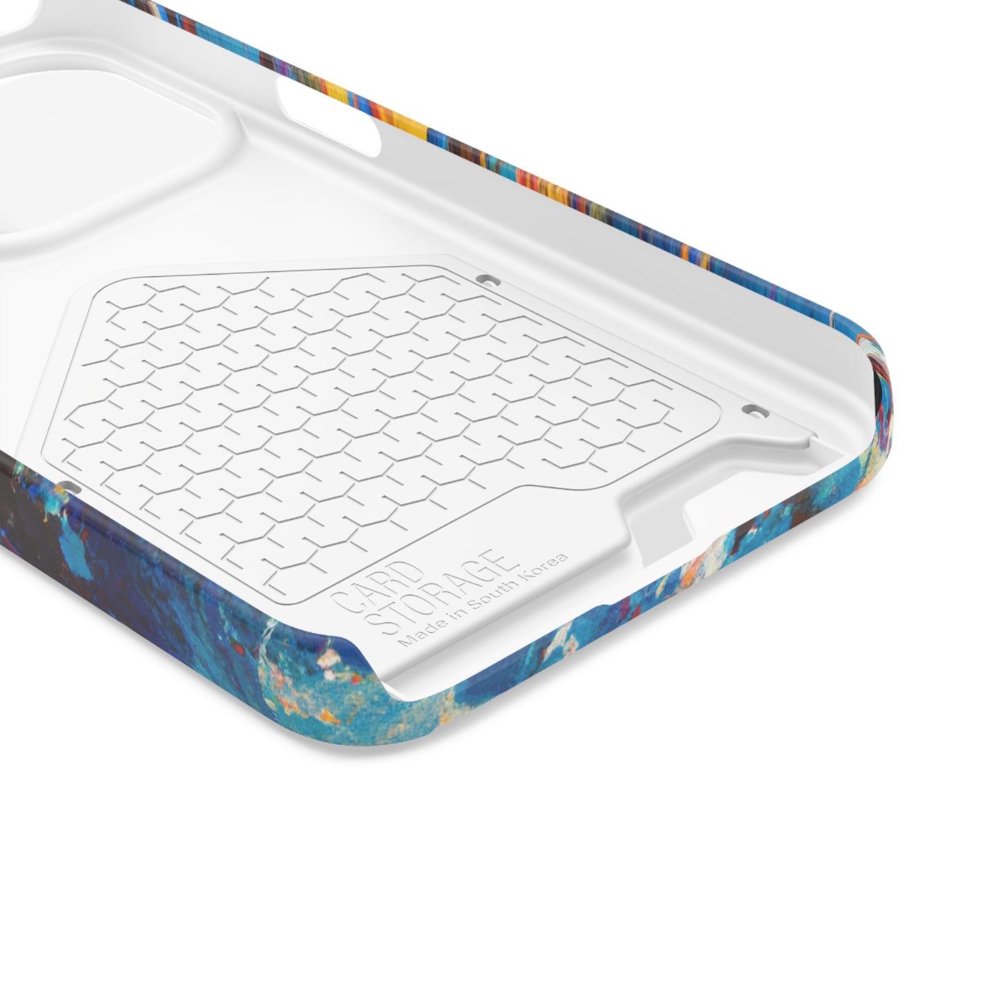iPhone 13 and Samsung S21, S22 Cases with Card Holder Ft. Abstract Wave