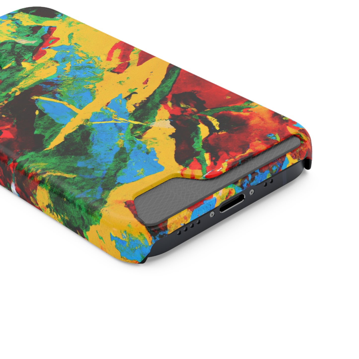 iPhone and Samsung Cases with Card Holder Ft. Abstract Tropical