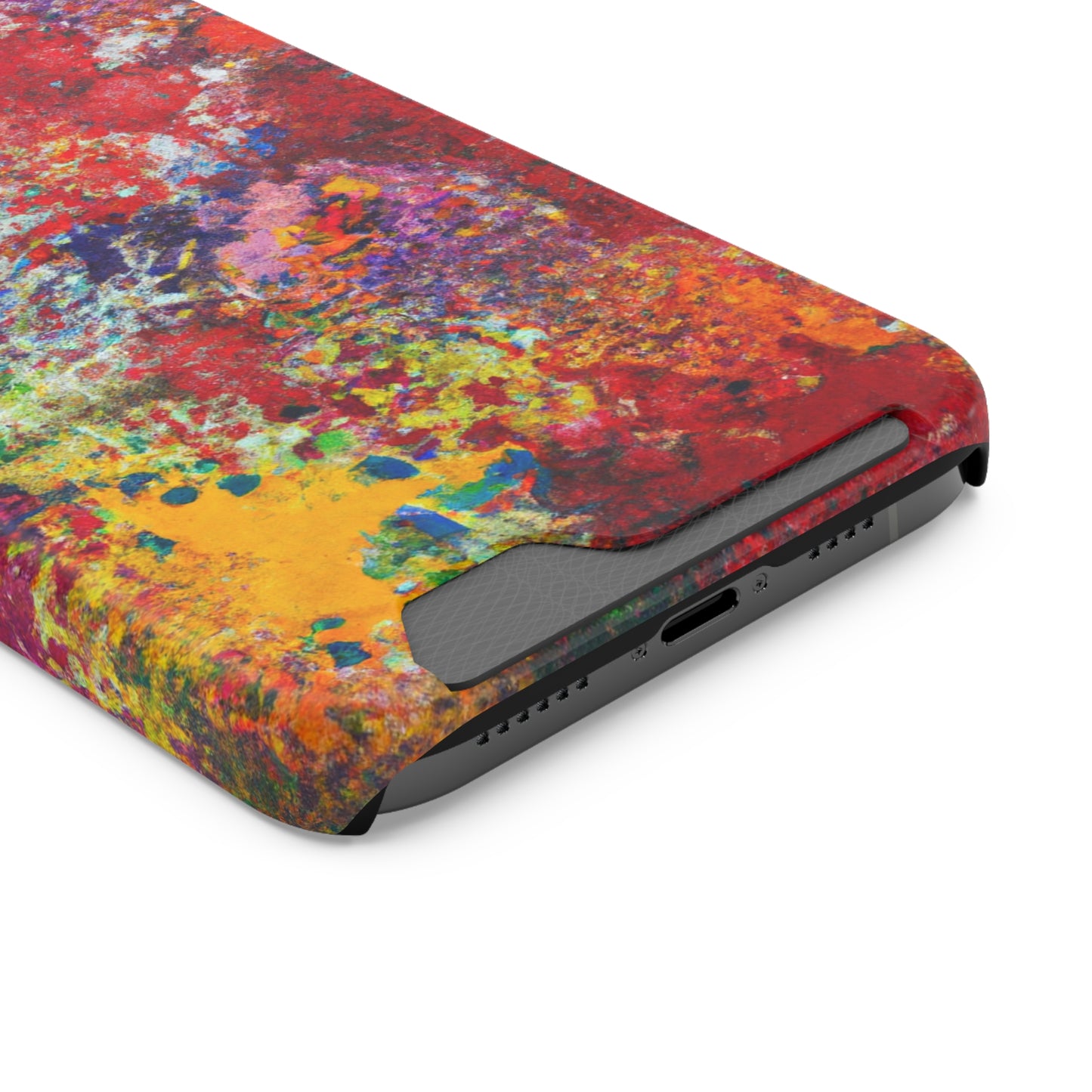 iPhone 13 and Samsung S21, S22 Cases with Card Holder Ft. Detailed Splats