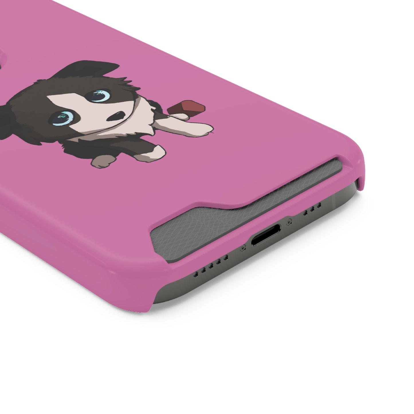 iPhone 13 and Samsung S21, S22 Cases with Card Holder Ft. Cute Pup