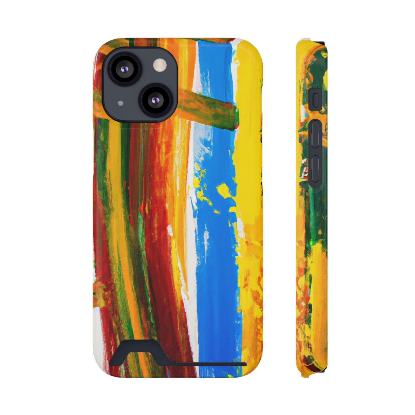 iPhone and Samsung Cases with Card Holder Ft. Abstract Boat