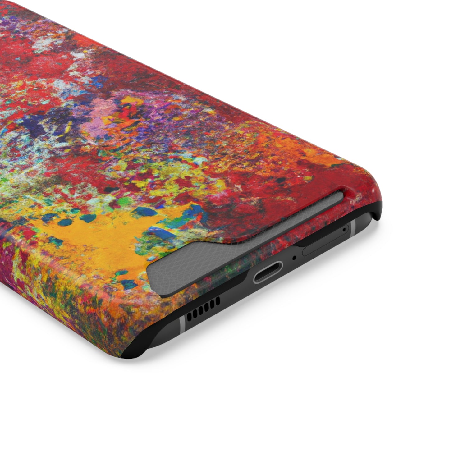 iPhone 13 and Samsung S21, S22 Cases with Card Holder Ft. Detailed Splats