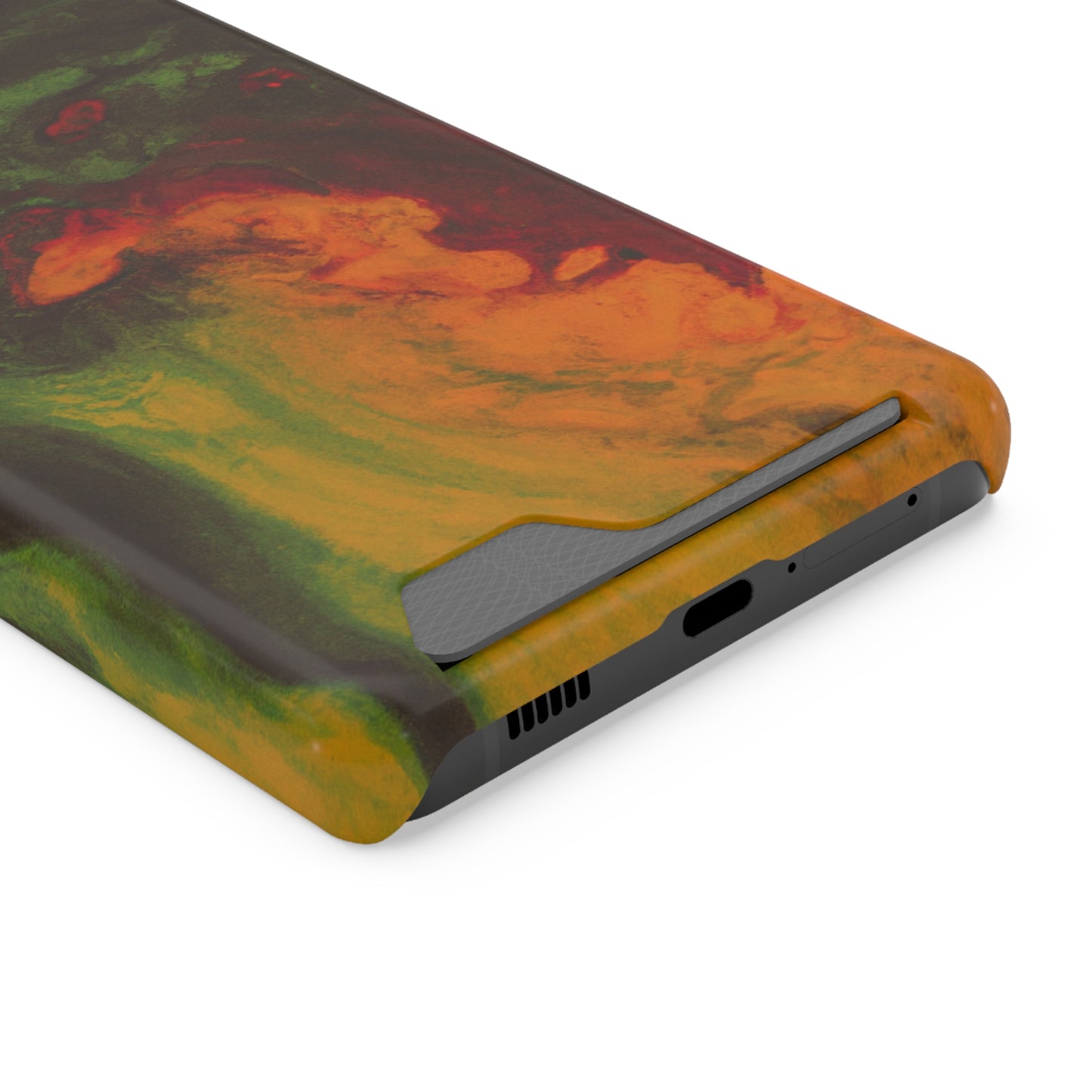iPhone 13 and Samsung S21, S22 Cases with Card Holder Ft. Abstract Gas Giant