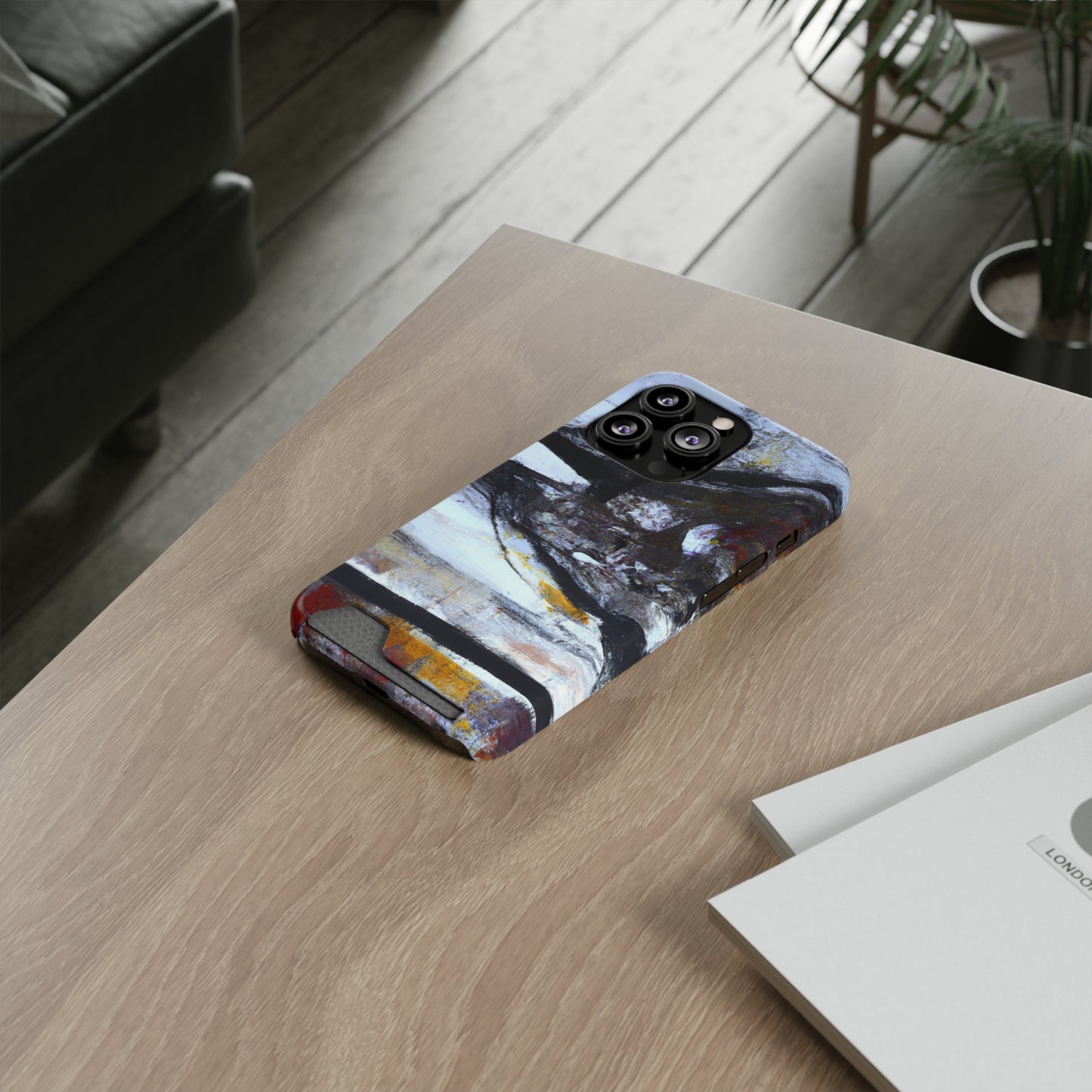 iPhone 13 and Samsung S21, S22 Cases with Card Holder Ft. Mirror Island