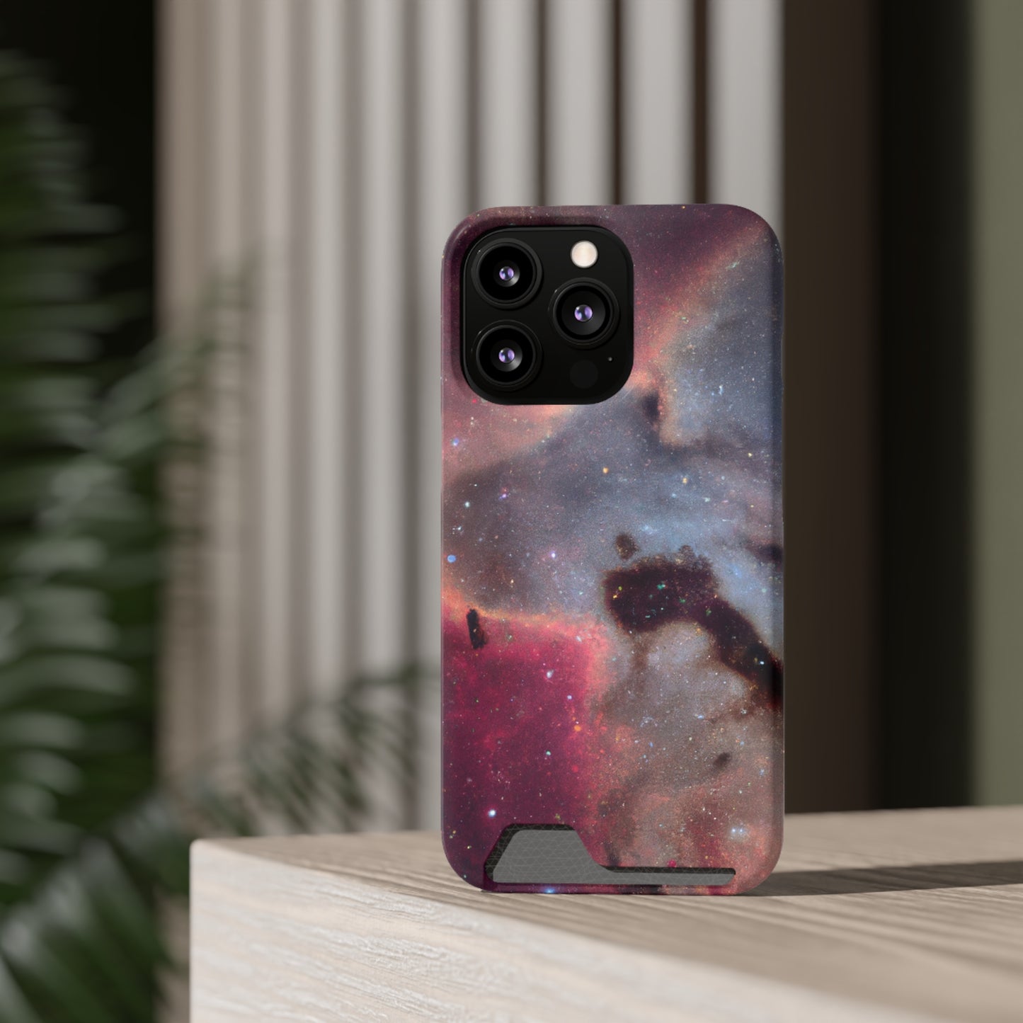 iPhone 13 and Samsung S21, S22 Cases with Card Holder Ft. Nebula