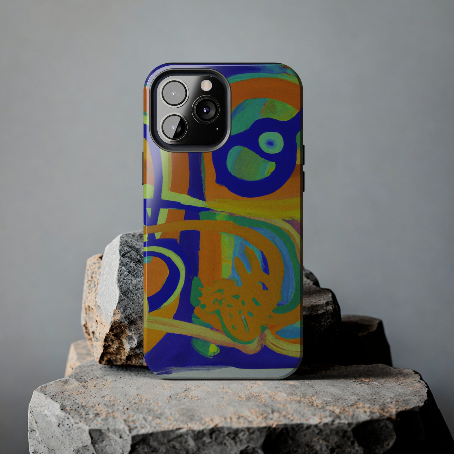 Tough Case-Mate iPhone Case Ft. Blue Orange Curves
