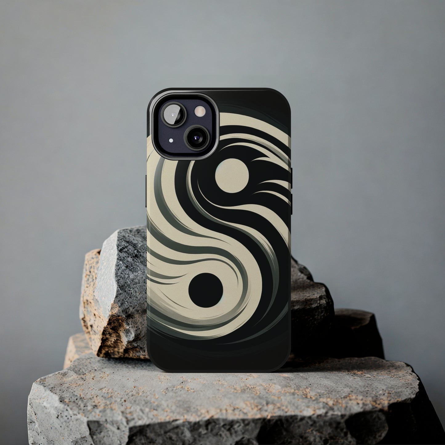 ToughDrop Apple iPhone Case Ft. Monotone Yin Yang