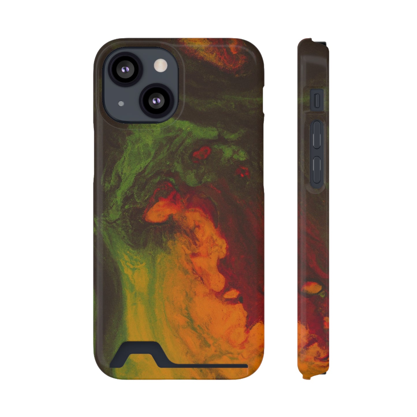 iPhone 13 and Samsung S21, S22 Cases with Card Holder Ft. Abstract Gas Giant